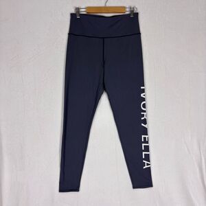 Ivory Ella Blue Leggings with Logo on Side‎ Girl's Size Large
